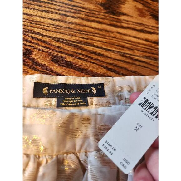 NWT Anthropologie Pankaj & Nidhi Burnout Shimmer Maxi Skirt Medium - Picture 3 of 3